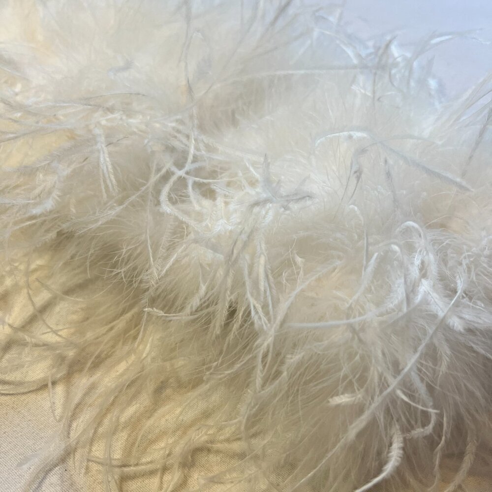 LAMARQUE Feather Bustier‎ Zaina White Cropped Strapless Top Size Large - Picture 8 of 9